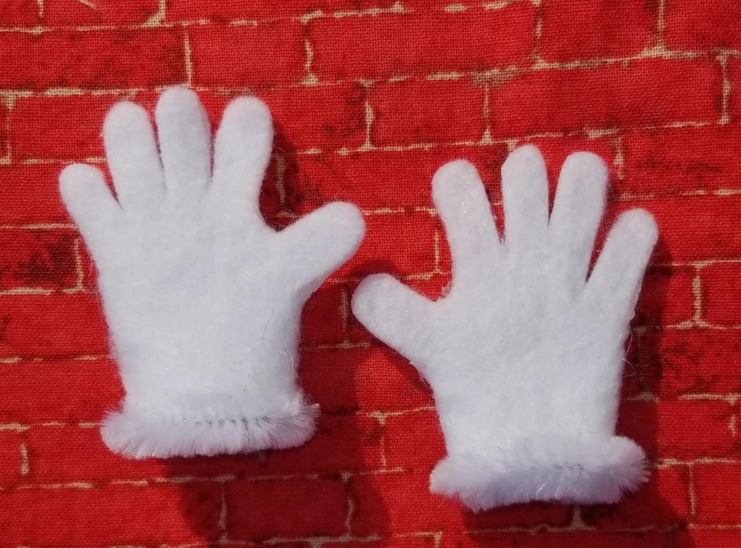 Patented Posable Slip on Christmas Elf Gloves (with Furry White Cuffs) - Etsy | Etsy (US)