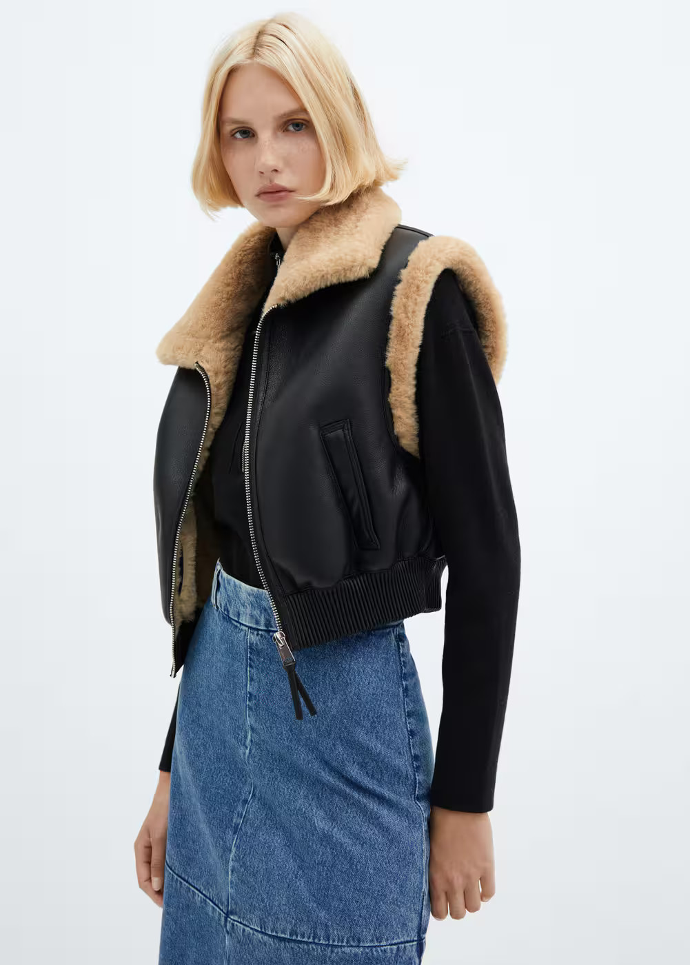 Gilet bomber double face -  Femme | Mango France | MANGO (FR)