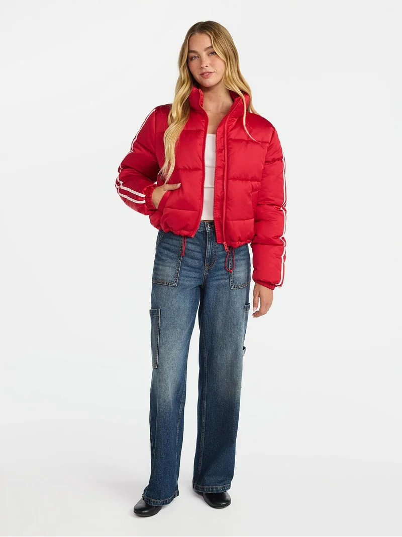 No Boundaries Puffer Jacket, Women's | Walmart (US)