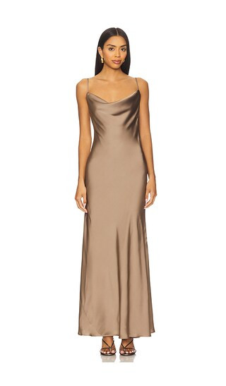 Monroe Cowl Neck Maxi Dress in Toffee | Revolve Clothing (Global)