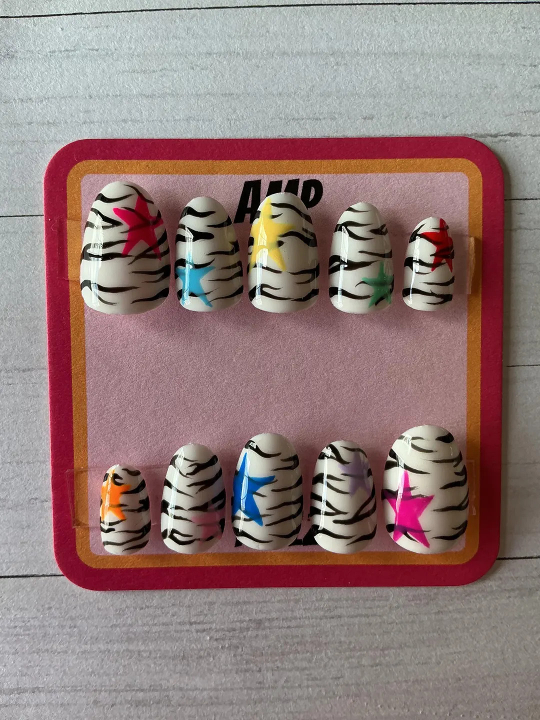 Hand painted zebra press on nails, press on nails,gel nails,zebra press on nails, summer nails,ze... | Etsy (US)