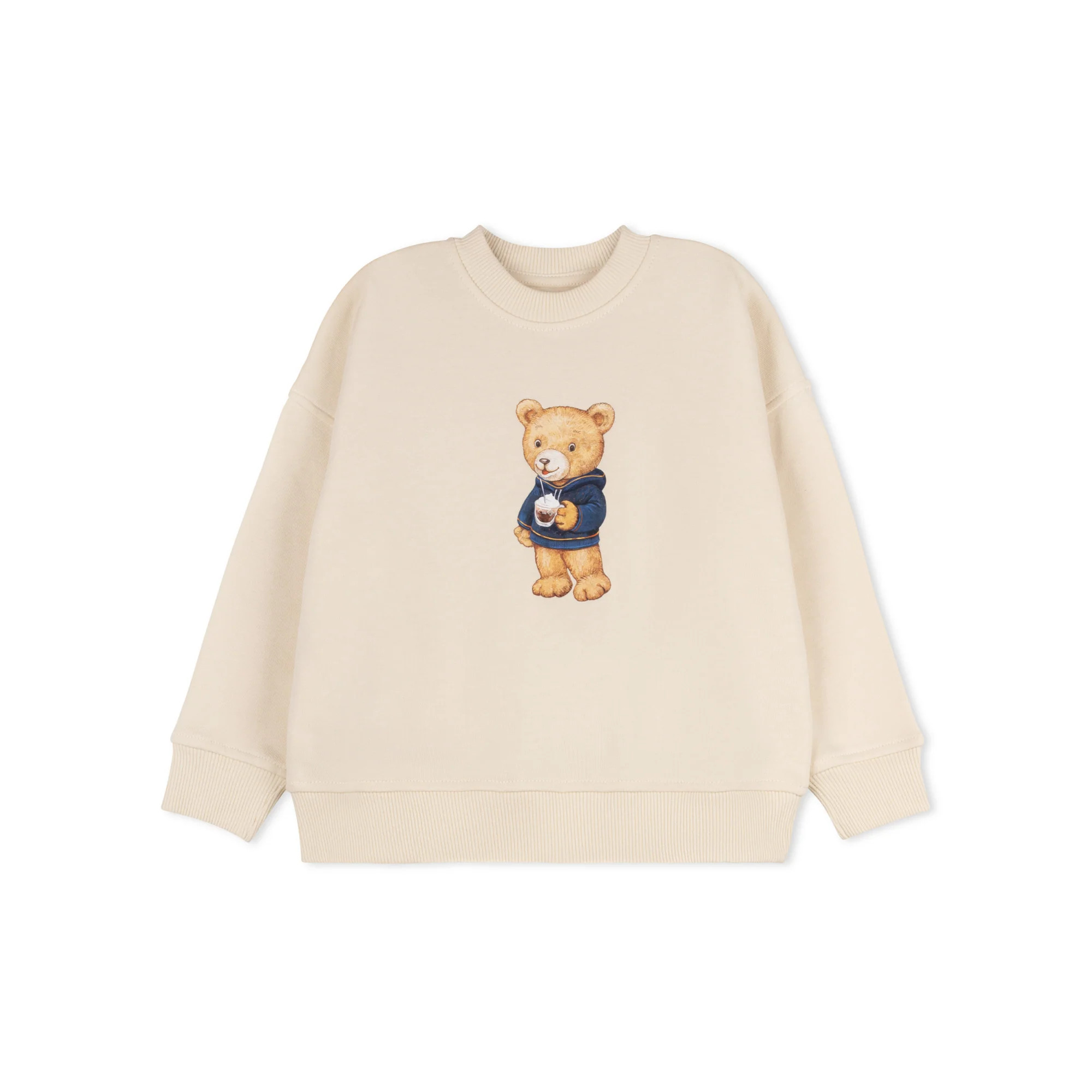 Lil Pawfect Brew Oversized Pullover Beige | Lil Teddy (US)