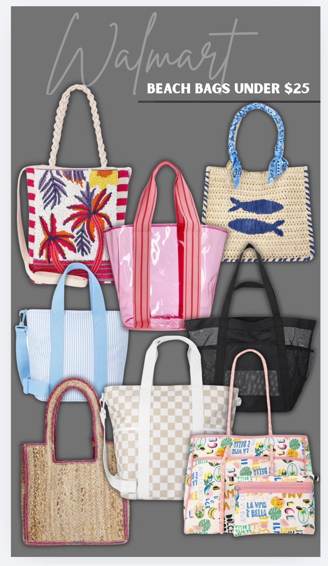 Affordable beach bags from Walmart 

#LTKSeasonal #LTKTravel #LTKmomlife