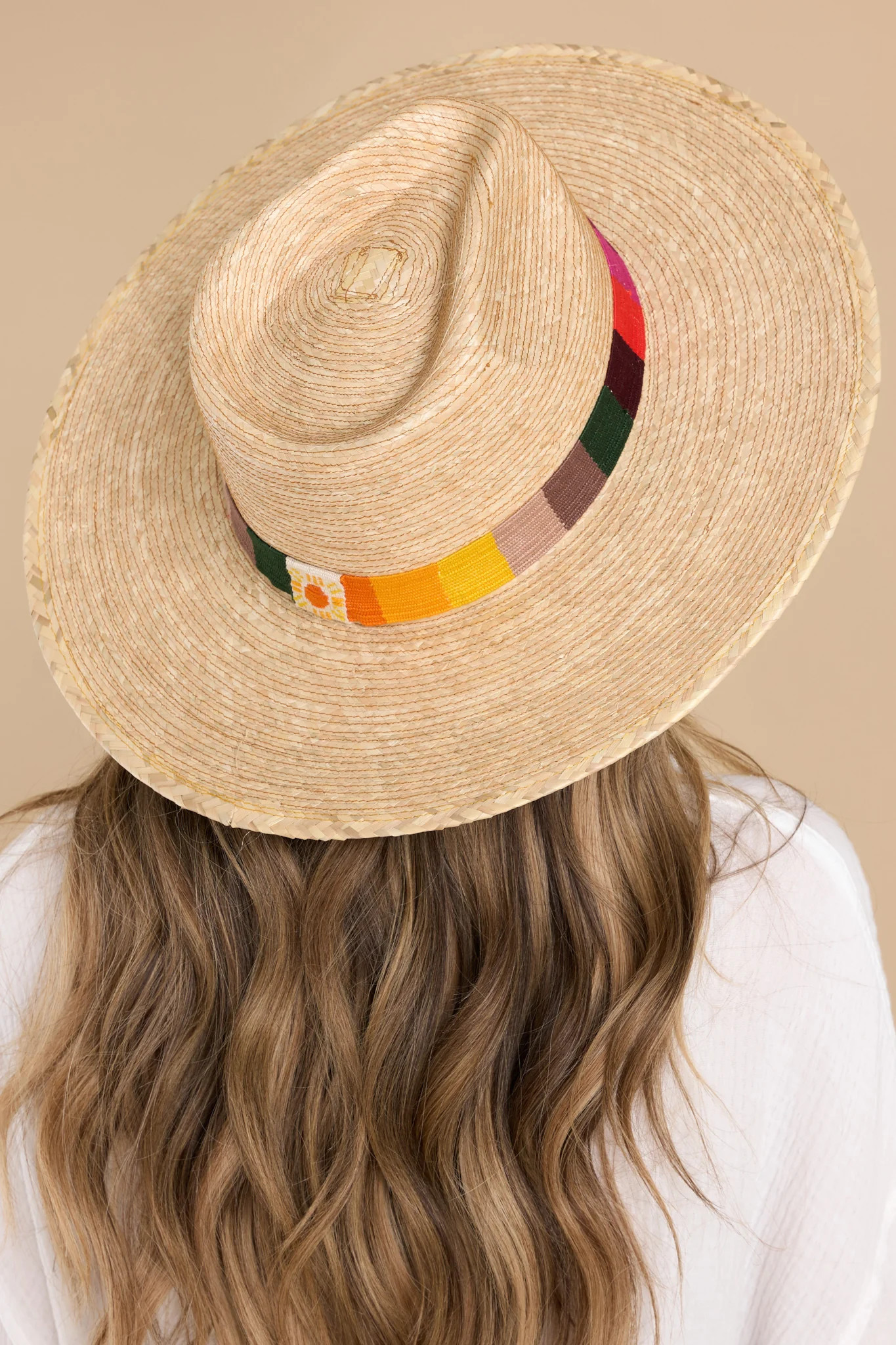 Rosita Palm Hat Natural | Red Dress 