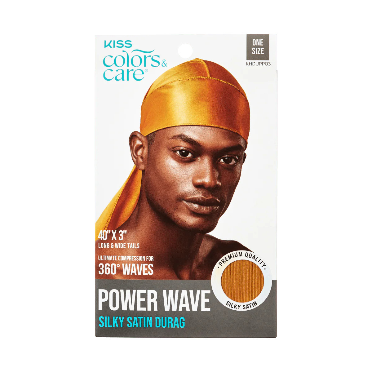 KISS Colors & Care Power Wave Silky Satin Durag - Gold | KISS, imPRESS, JOAH