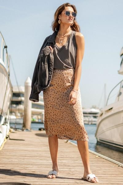 Leena Leopard Midi Skirt | Böhme US