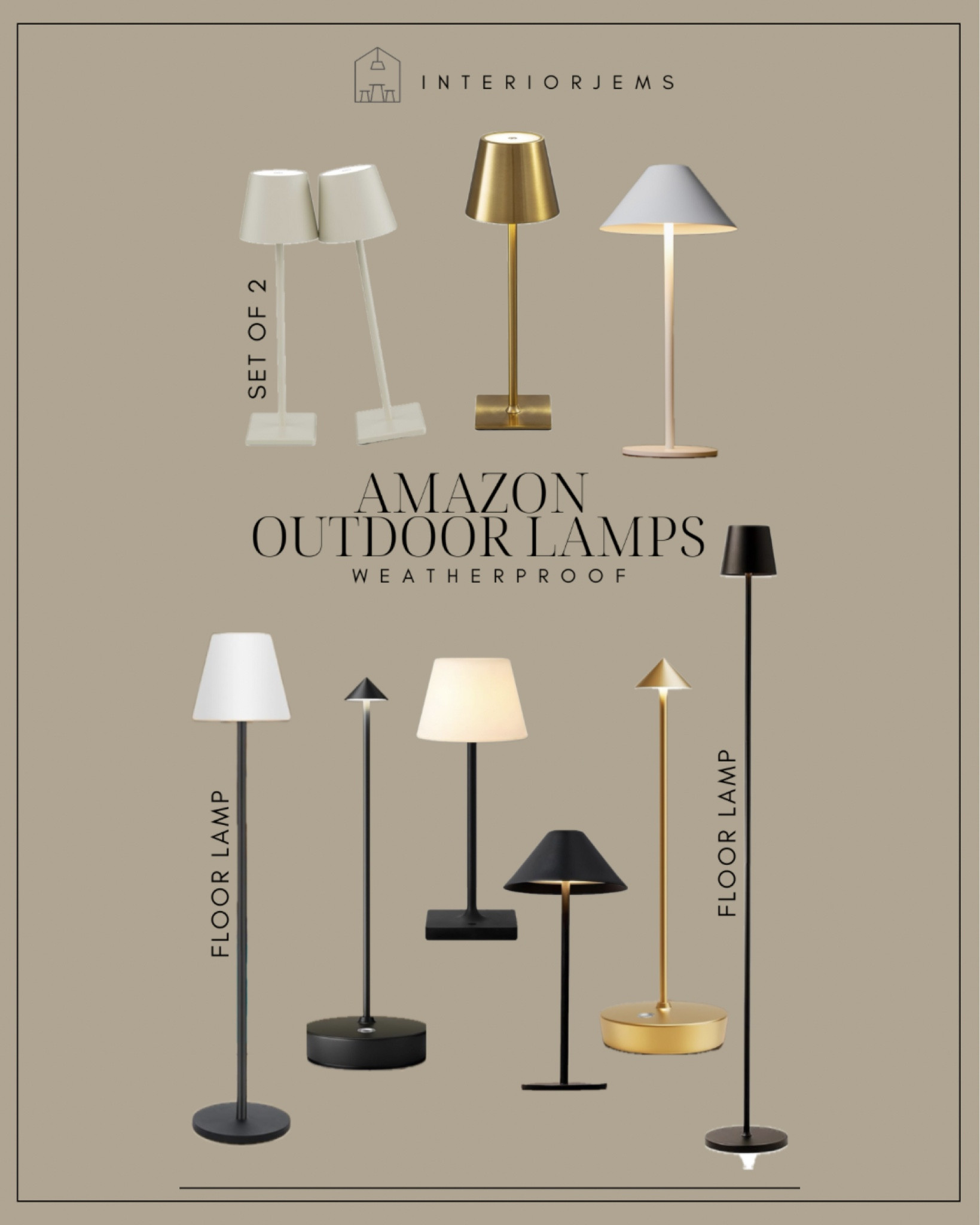 Amazon Battery Powered End Table Lamps USB Port And EPQDJZK Set Of