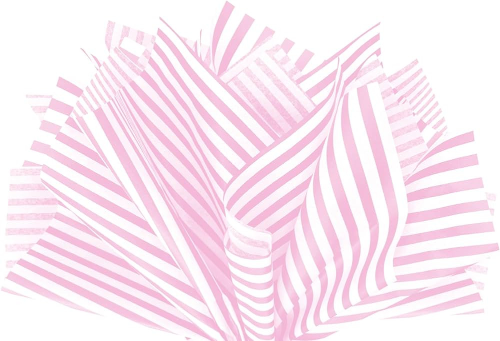 Flexicore Packaging Light Pink Pin Stripe Print Gift Wrap Tissue Paper Size: 15 Inch X 20 Inch | ... | Amazon (US)