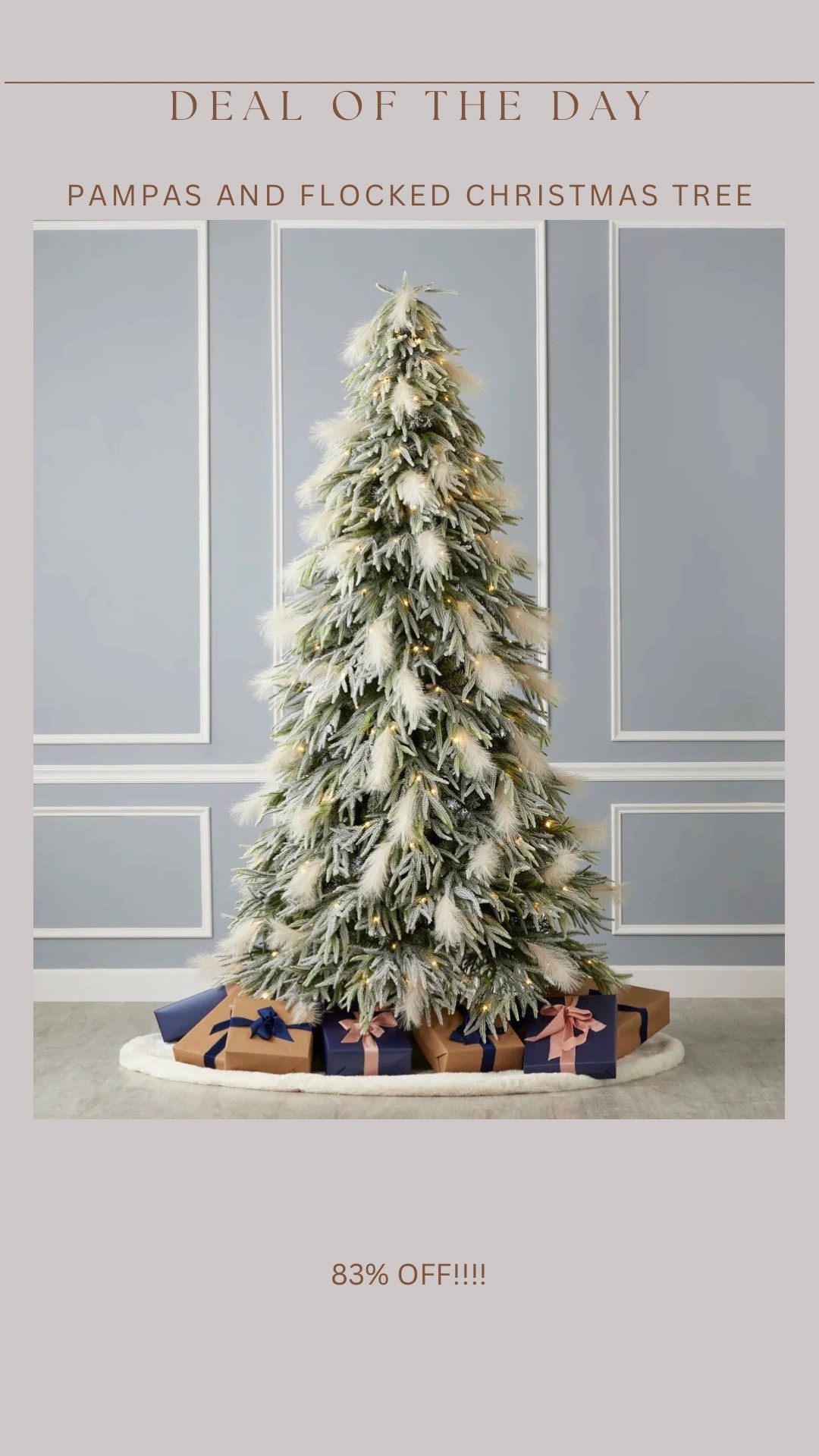 Unbelievable sale for this gorgeous flocked Christmas tree with pampas!!!! Also comes with storage bag & remote 😍😍 perfect if you’re wanting an upgrade for next year! 

#LTKSaleAlert #LTKHoliday #LTKSeasonal