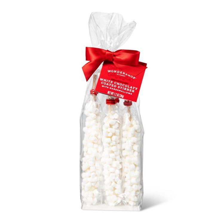 White Chocolate with Mini Marshmallows Stir Sticks - 4pk - Wondershop&#8482; | Target