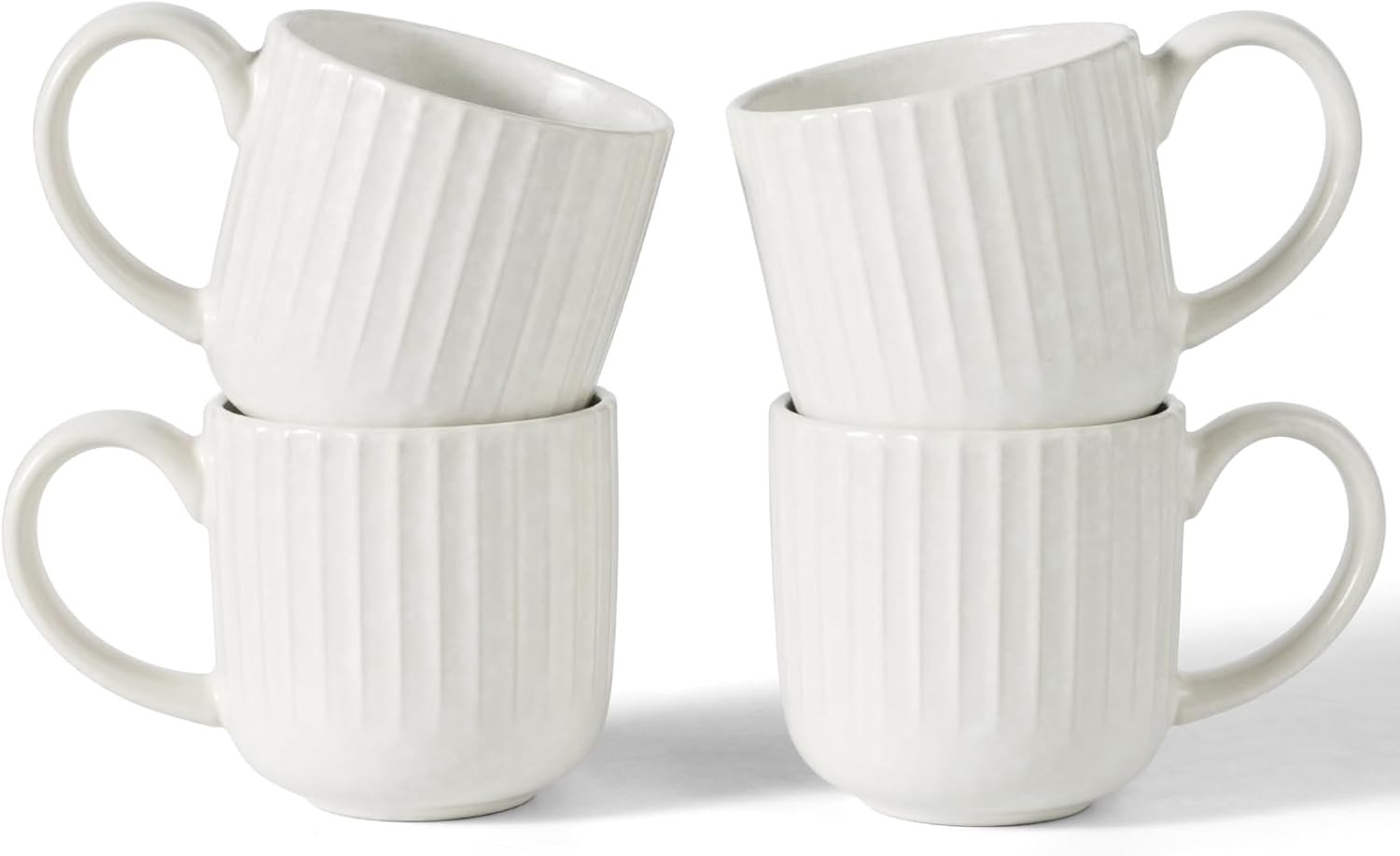 famiware Coffee Mugs Set of 4, Starlight 11 oz with Handle | for Coffee, Tea, Cocoa, Milk | Ceram... | Amazon (US)