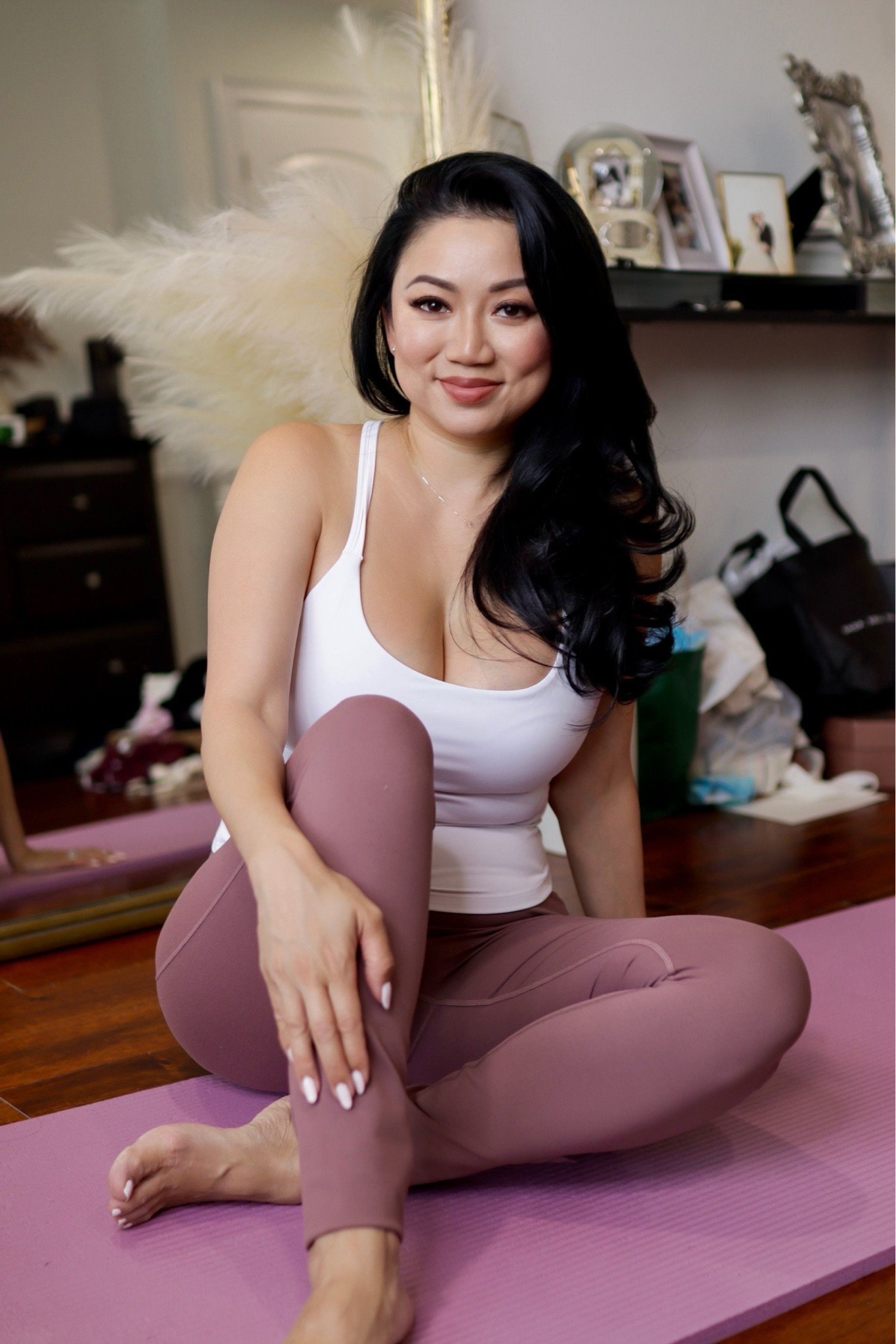 Fabletics Set // Pretty in pink with the Cloud Jersey Full Zip Hoodie and Define PowerHold® High-Waisted Legging in Mushroom Mauve Heather. Paired it with the Principal Built-In Bra Tank in white. @Fabletics

#LTKootd #LTKgrwm #LTKdayinmylife