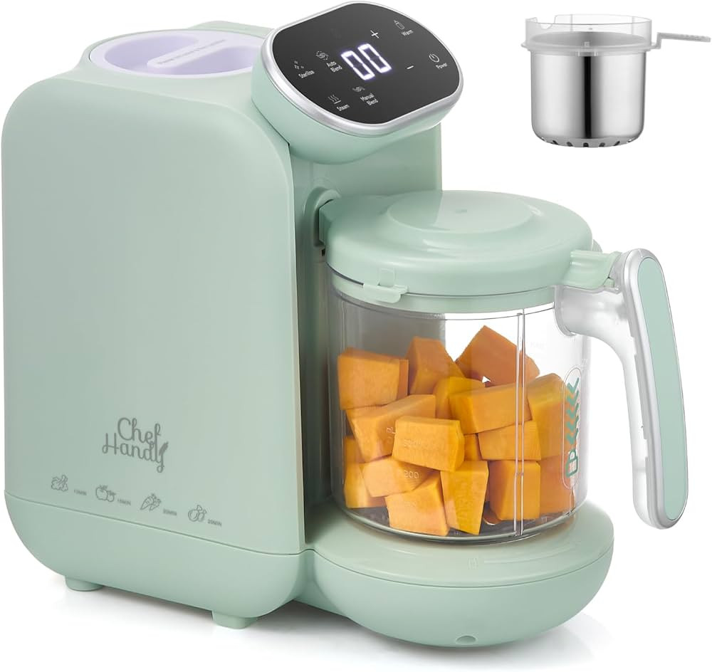 Baby Food Maker, 5 in 1 Baby Food Processor with Steaming Basket, Auto Cooking & Grinding, Touch ... | Amazon (US)