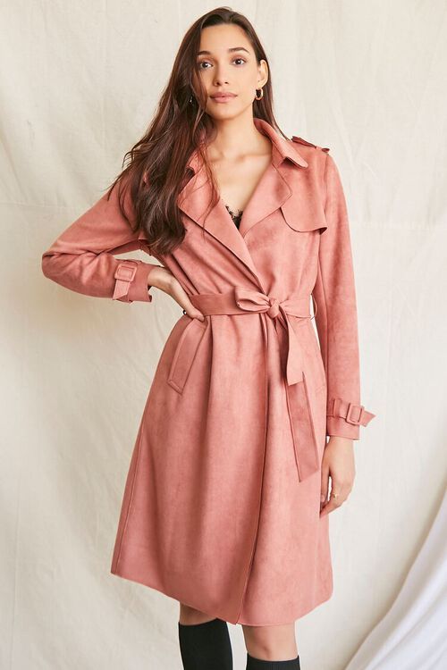 Faux Suede Duster Trench Jacket | Forever 21 (US)