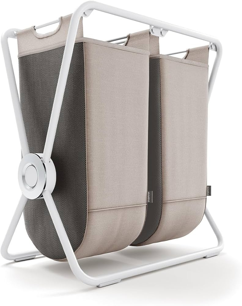 simplehuman double x-frame laundry hamper, 100% recycled polyester removable laundry baskets with... | Amazon (US)