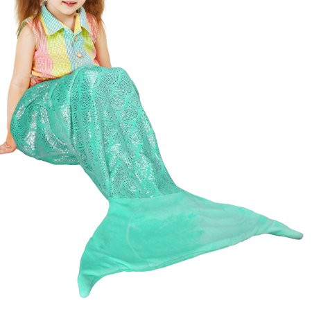 Flyingstar Mermaid Tail Blanket Soft Flannel Fleece All Seasons Sleeping Blanket for Kids Adults Rai | Walmart (US)