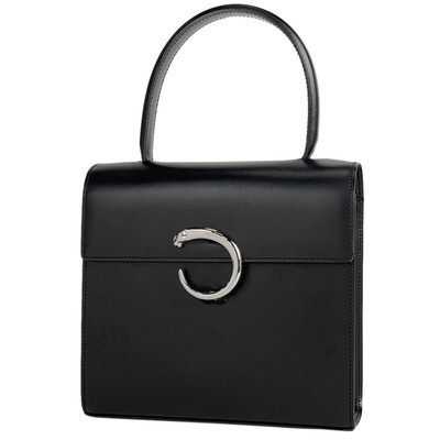 CARTIER Panthere Hand Bag 2WAY Shoulder Bag Panther Hand Bag leather Black Women  | eBay | eBay US