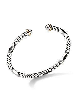Cable Classics Bracelet with 18K Yellow Gold | Saks Fifth Avenue