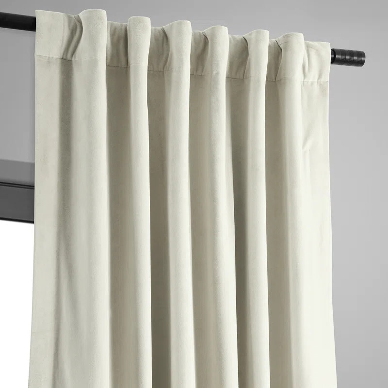 Olivia Signature Thermal Lined 100% Blackout Velvet Curtains for Bedroom & Living Room Curtains S... | Wayfair North America