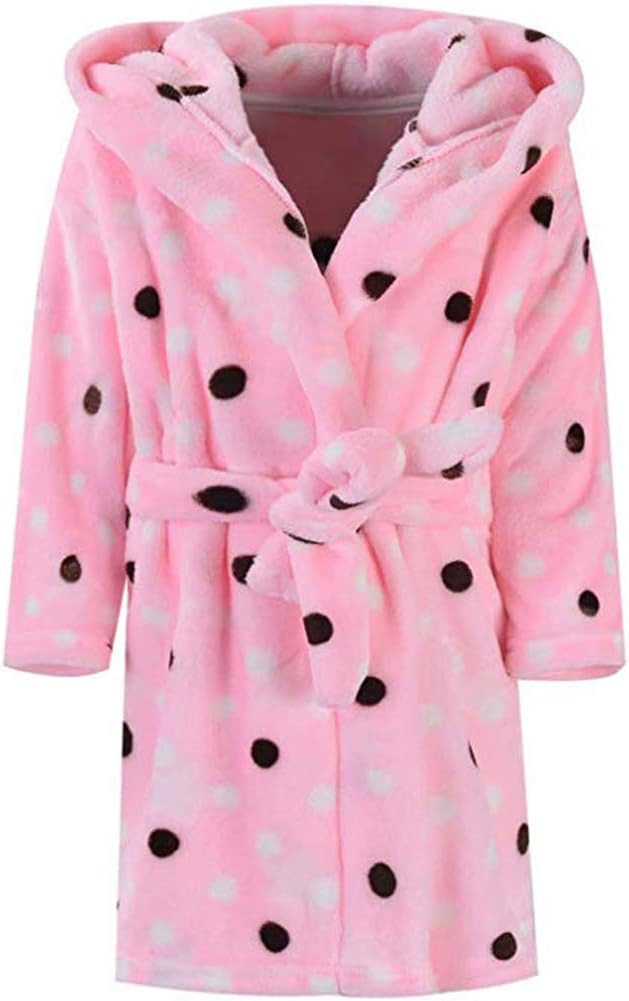 Boys Girls Bathrobes, Kids Hooded Bathrobes Plush Soft Flannel Robes Sleepwear Gift for Boys Girl... | Amazon (US)