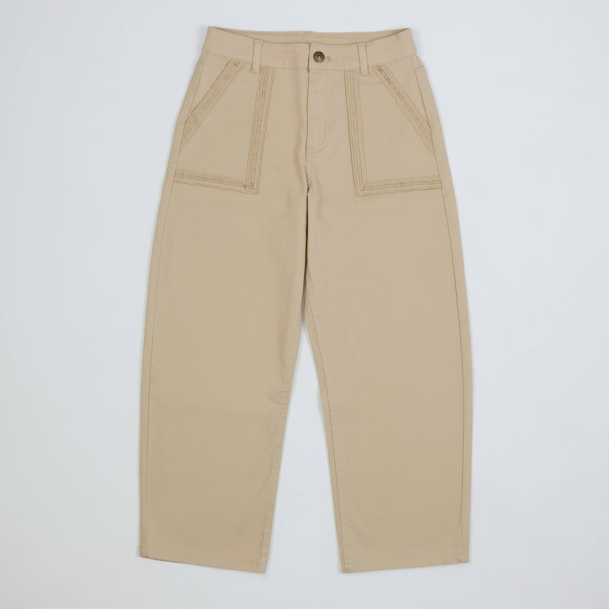 Owillo® Girls' Ladder Trim Pants - Khaki | Target