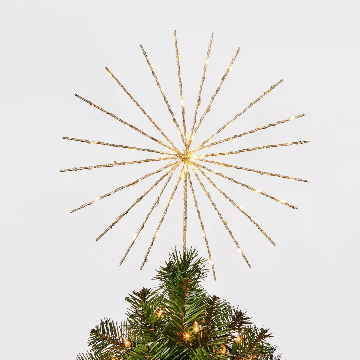 14in 70Lit Twinkling Starburst Spikes Christmas Tree Topper - Wondershop™ | Target