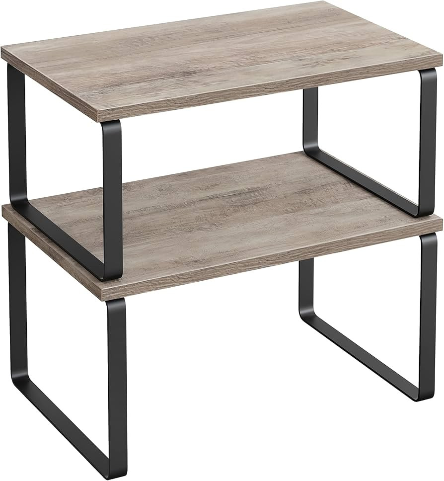 SONGMICS Cabinet Organizer Shelf, Set of 2 Kitchen Counter Shelves, Kitchen Storage, Spice Rack, ... | Amazon (CA)