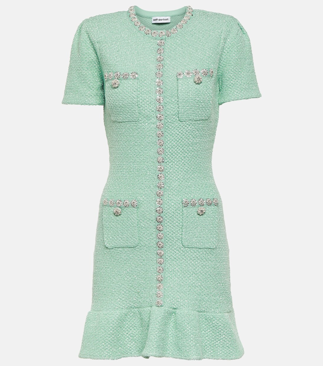 Embellished sequined knit minidress | Mytheresa (US/CA)