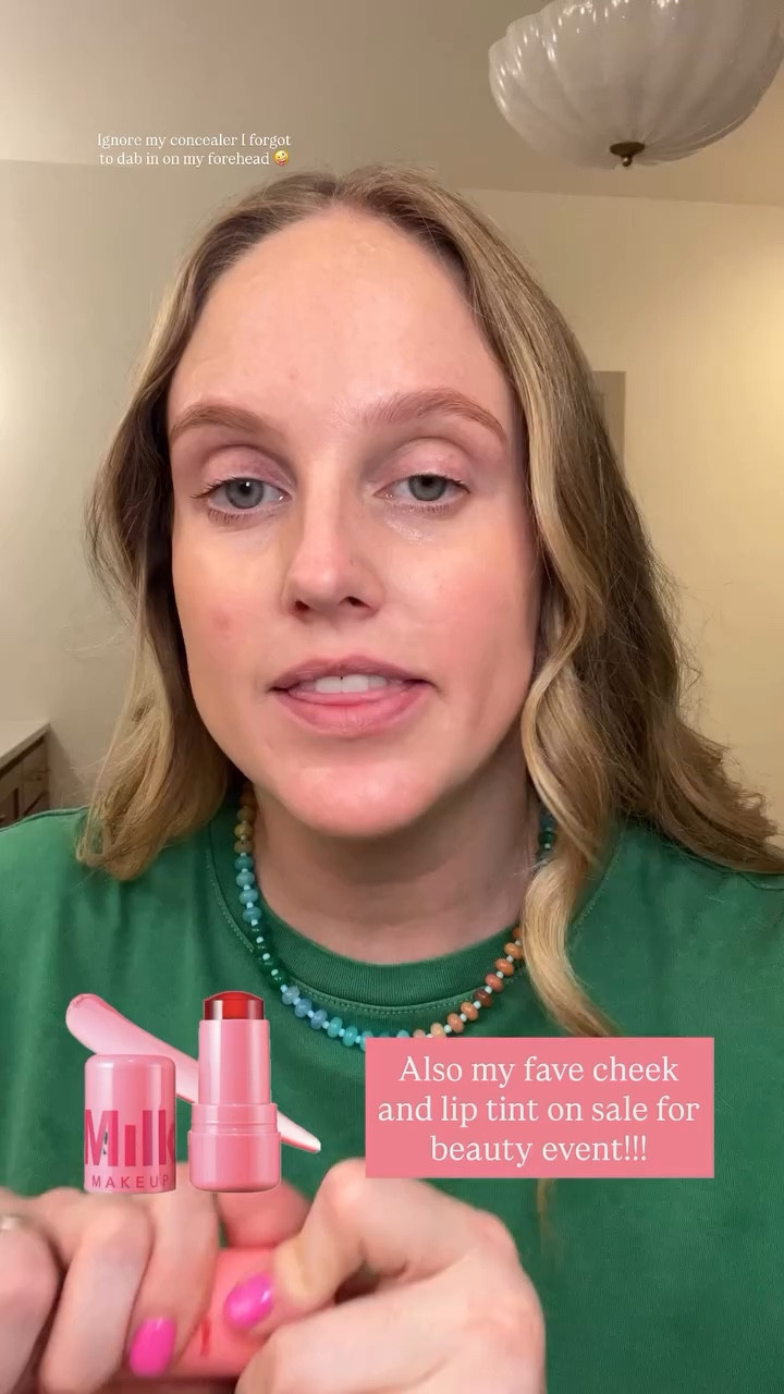 Also my fave cheek and lip tint on sale for beauty event!!! Ignore my concealer I forgot to dab in on my forehead 🤪

#LTKmomlife #LTKBeauty #LTKSaleAlert