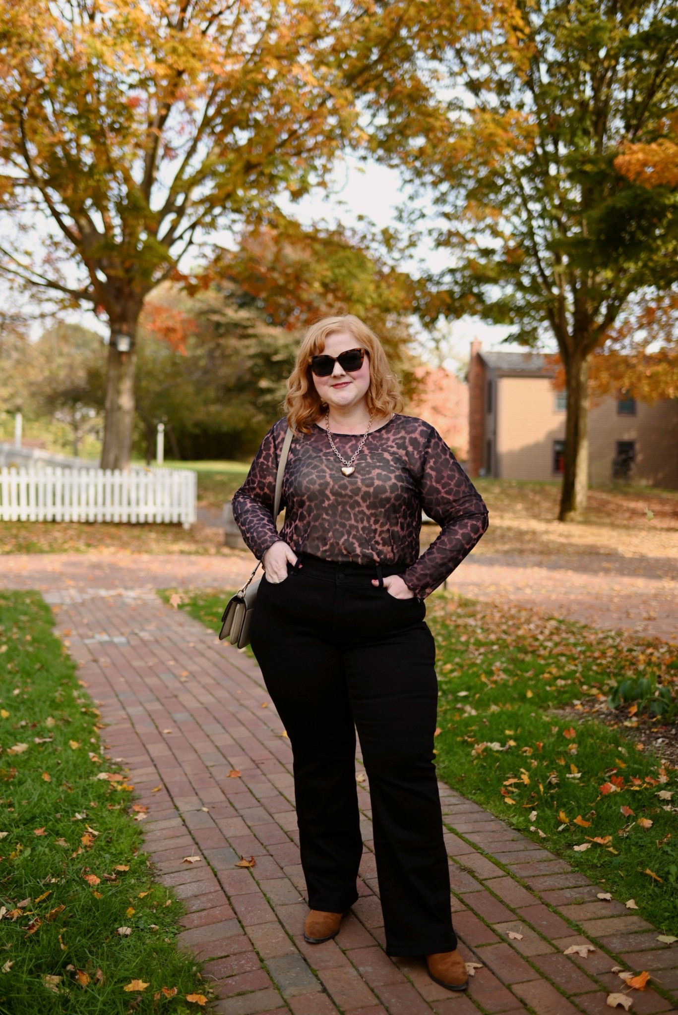 POV: You want to try wearing black + brown together but don’t know how to get started. Try a pattern like this leopard print and sandwich in solid black and brown pieces to complete the look.🤎🖤

🤎Top @ullapopkenusa (35% OFF with code LIZULLA)
🖤Size 14 high rise jeans @lanebryant #lanebryant
🤎Dakota Handbag @katespadeny #katespade
🖤Brown Fringe Boots @maurices #discovermaurices
🤎Heart Necklace @baublebar #baublebar 

#LTKPlusSize #LTKFindsUnder100 #LTKMidsize