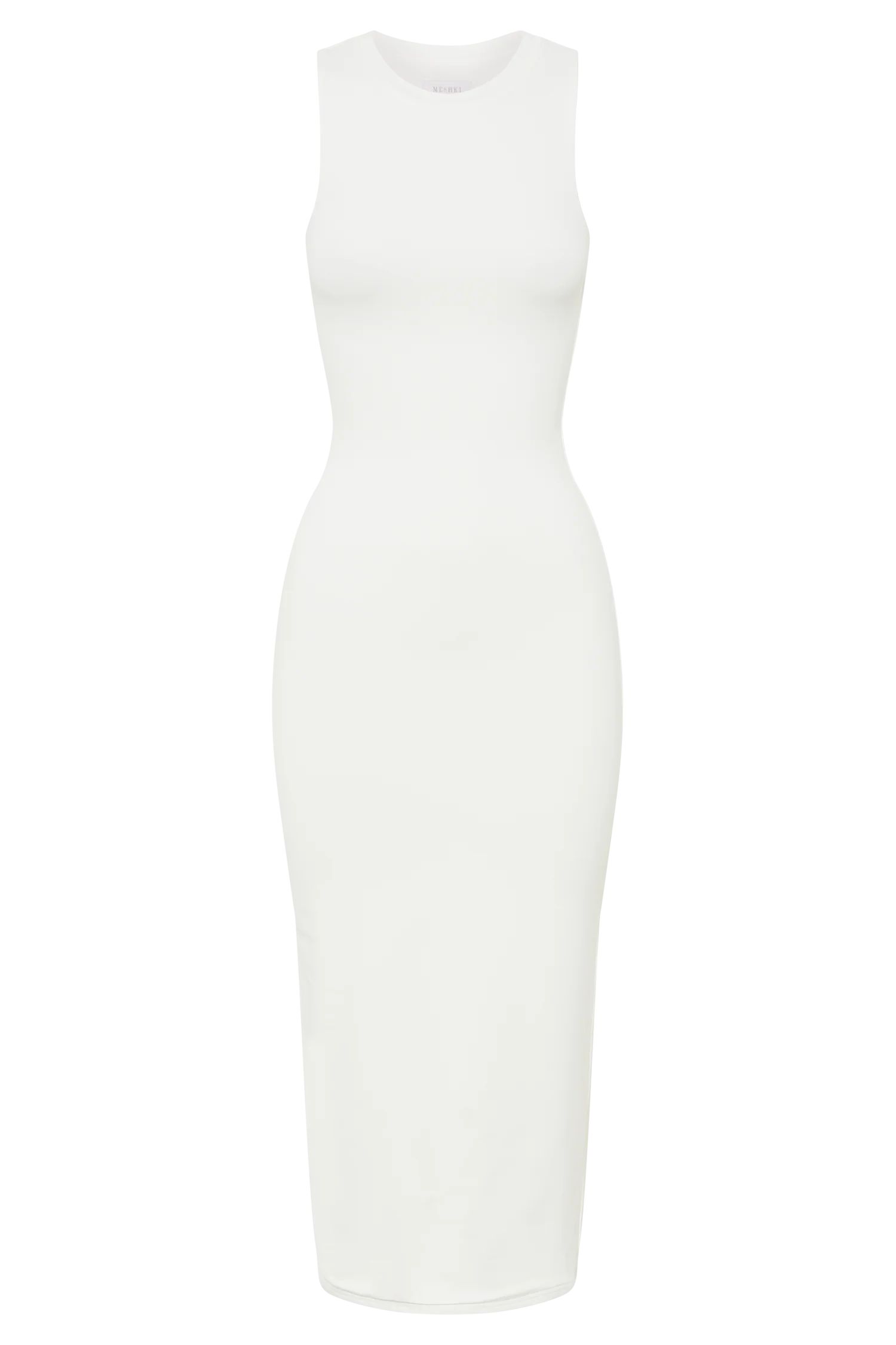 Jill Sleeveless Tank Midi Dress - White | MESHKI US