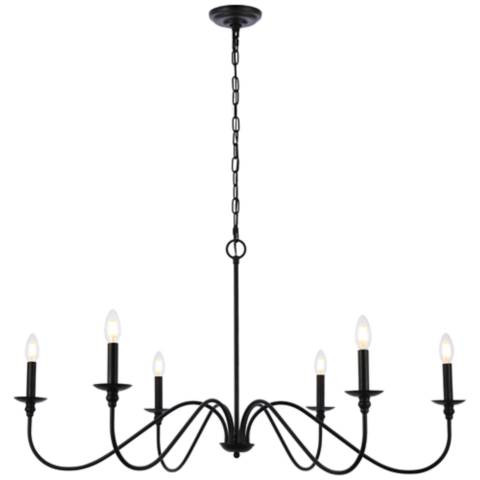 Rohan 42" Chandelier In Matte Black - #027J5 | Lamps Plus | Lamps Plus