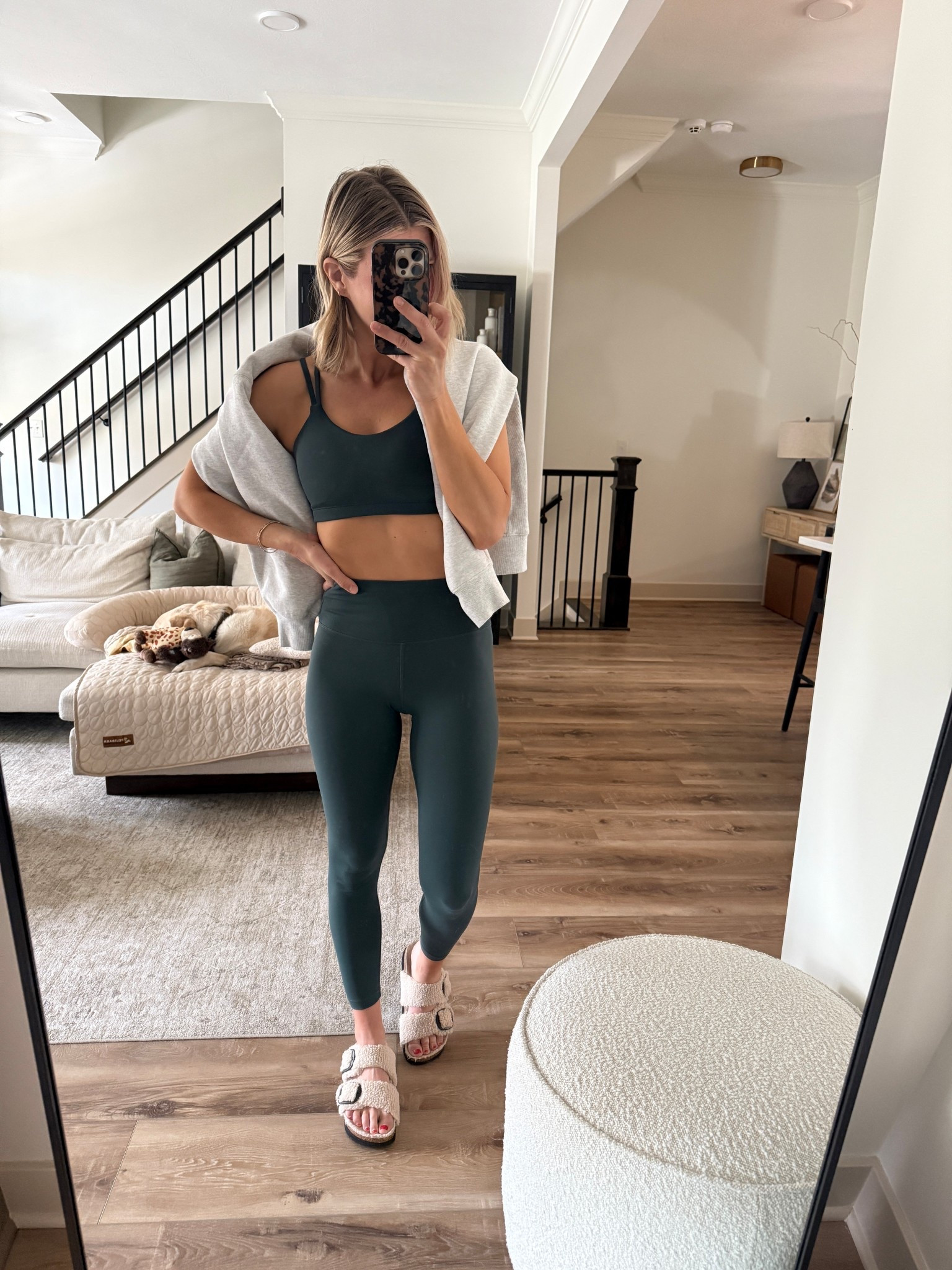 Wearing xs leggings, medium sports bra, small sweatshirt, sandals tts

#LTKOver40 #LTKfitnessgoals #LTKActive