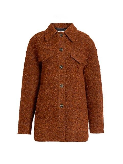 Olmana Bouclé Wool-Blend Shirt Jacket | Saks Fifth Avenue