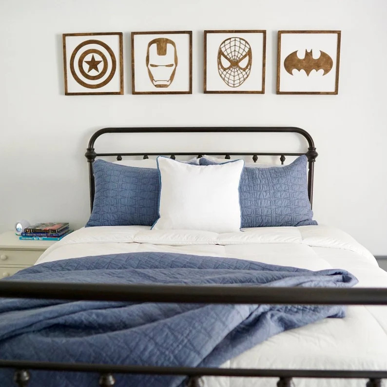 Superhero Sign 11"- Super Hero Room Decor- Boys Room Decor- Superhero Nursery- Kids Bedroom Decor... | Etsy (US)