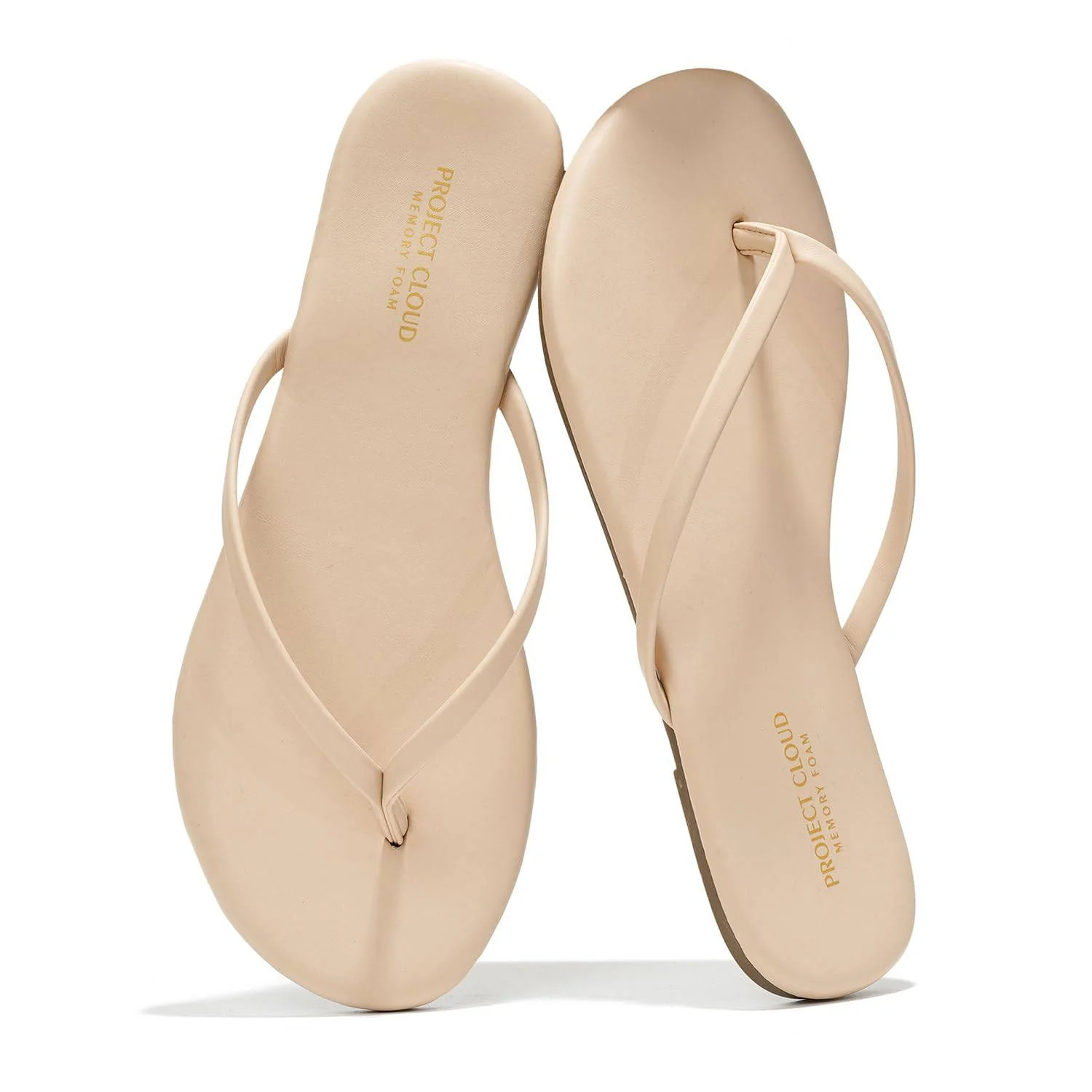 Eco-Leather Women's Flip Flops | Memory Foam Sandals | Project Cloud