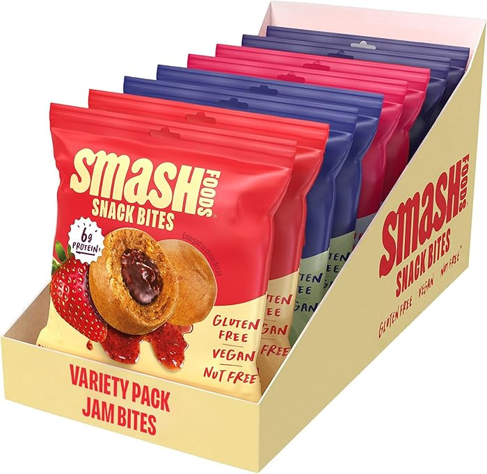 Smash Foods Energy Bites | Variety Pack | 5 Gluten-Free Vegan Snack Balls with No Sugar Added | P... | Amazon (US)