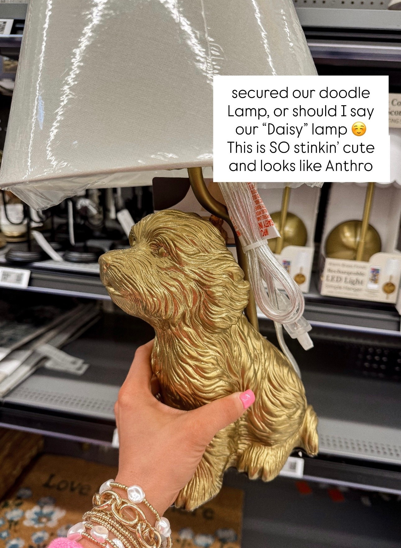 This new doodle lamp from Walmart might be the cutest home decor find I’ve seen all season 🐶✨ The gold dog base paired with the soft neutral shade gives major Anthropologie-inspired vibes — but for a fraction of the price. Perfect for a nursery lamp, kids room decor, playroom accent, or even a fun bedside table lamp in a guest room. If you love that whimsical, designer-look home decor style but always hunt for affordable finds, this is such a good one. It’s playful, chic, and instantly makes any space feel more styled.

#WalmartFinds #WalmartHome #WalmartDecor #AnthroInspired #AnthroStyle #DesignerLookForLess #AffordableHomeDecor #HomeDecorFinds #CuteHomeDecor #WhimsicalDecor #KidsRoomDecor #NurseryDecor #PlayroomDecor #TableLamp #CuteLamps #DogDecor #DoodleDecor #GoldHomeAccents #TrendyHomeDecor #BudgetHomeDecor #HomeStyleInspo #InteriorFinds #DecorInspo #StyledSpaces #HomeFinds