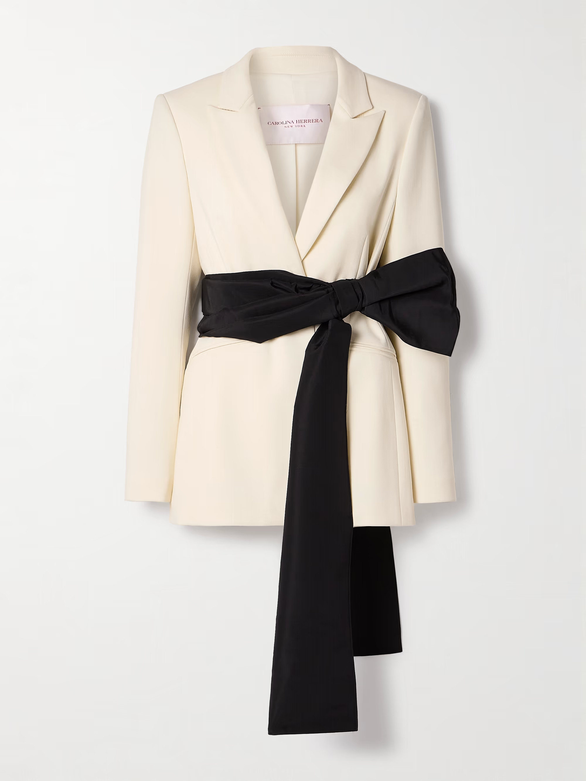 Belted wool-blend crepe blazer | NET-A-PORTER (US)