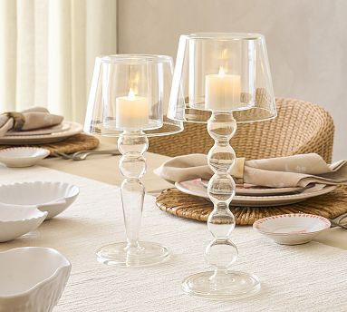 Cordelia Glass Lamp Candle Holder | Pottery Barn (US)