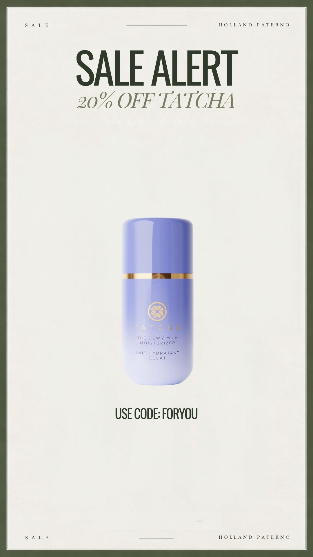 Use code: FORYOU 

 