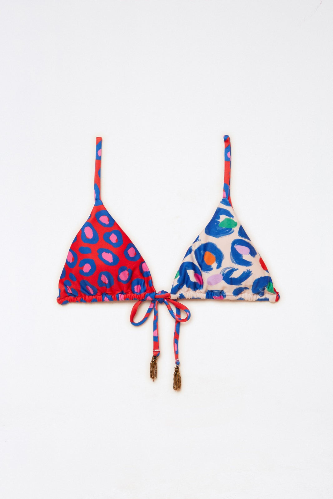 Leopard Pop Triangle Bikini Top | FarmRio (US)