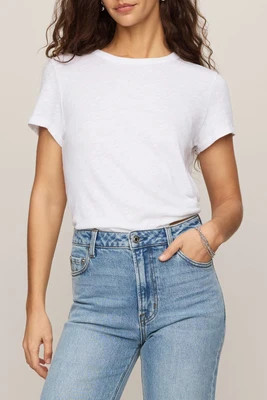 Junie Slub Tee Shirt In White | South Moon Under