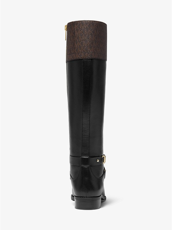 Kincaid Leather and Logo Riding Boot | Michael Kors US