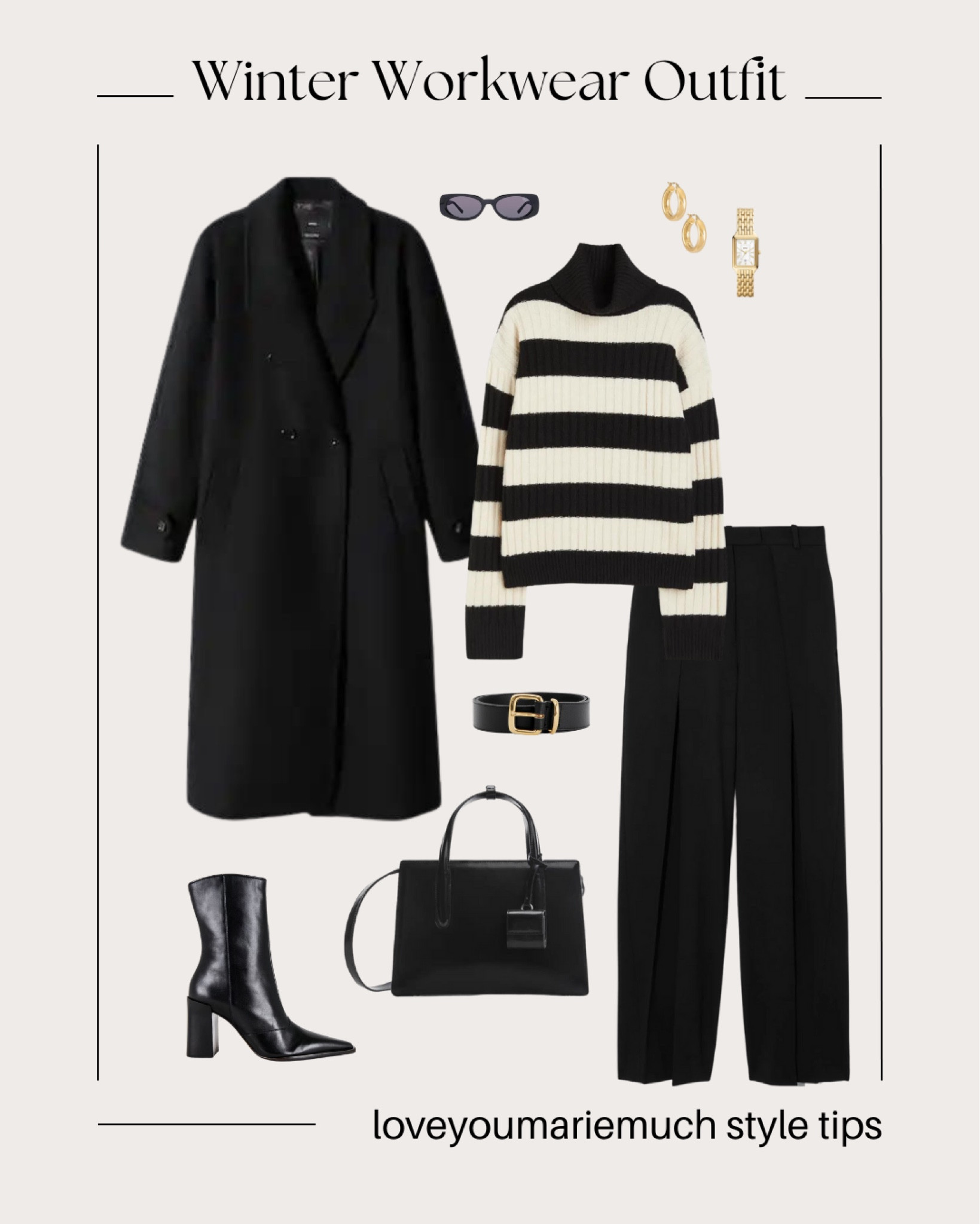 The perfect winter workwear outfit to keep you warm and stylish this winter! 🤍 Styled with winter wardrobe staples like a chunky knit, wool trousers and a winter coat ❄️ 

#LTKSeasonal #LTKstyletip #LTKworkwear