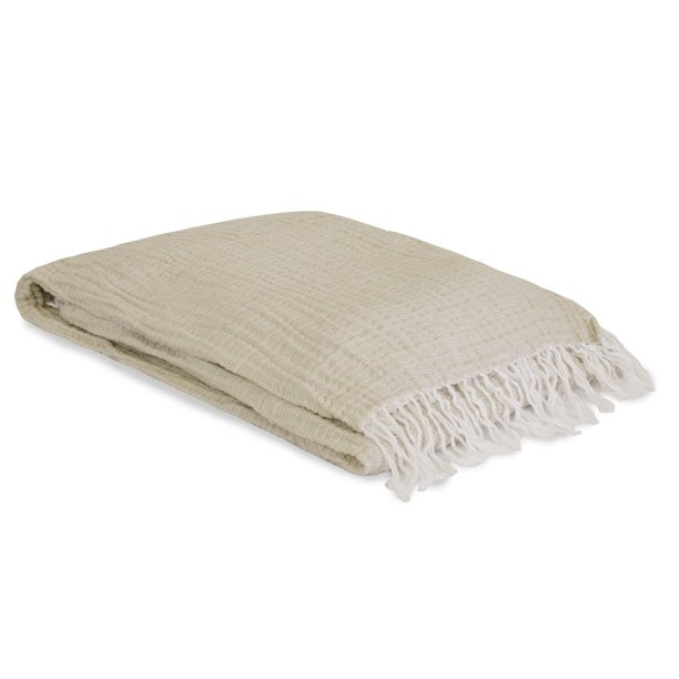 Vue Rose Cotton Throw Blanket, 50" x 60", Taupe | Walmart (US)