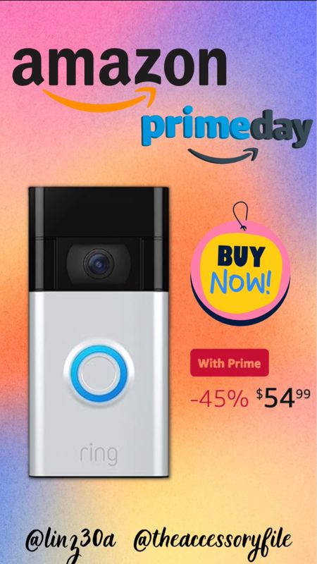 Amazon Early Prime Day Sale item! Ring Video Doorbell

For the home, home security 

#LTKsalealert #LTKunder100 #LTKxPrimeDay