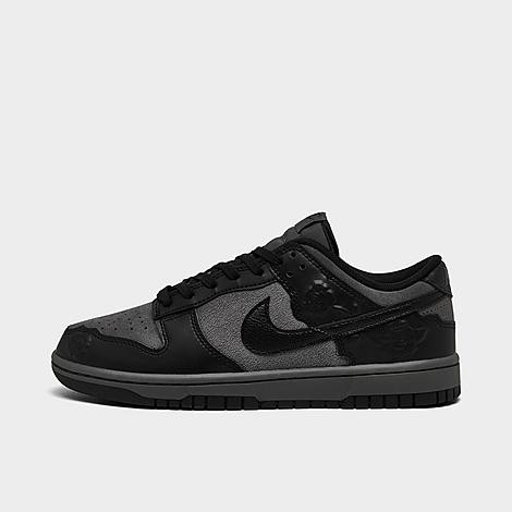 Nike Women's Dunk Low LE Casual Shoes in Black/Iron Grey Size 9.5 Leather/Suede | Finish Line (US)