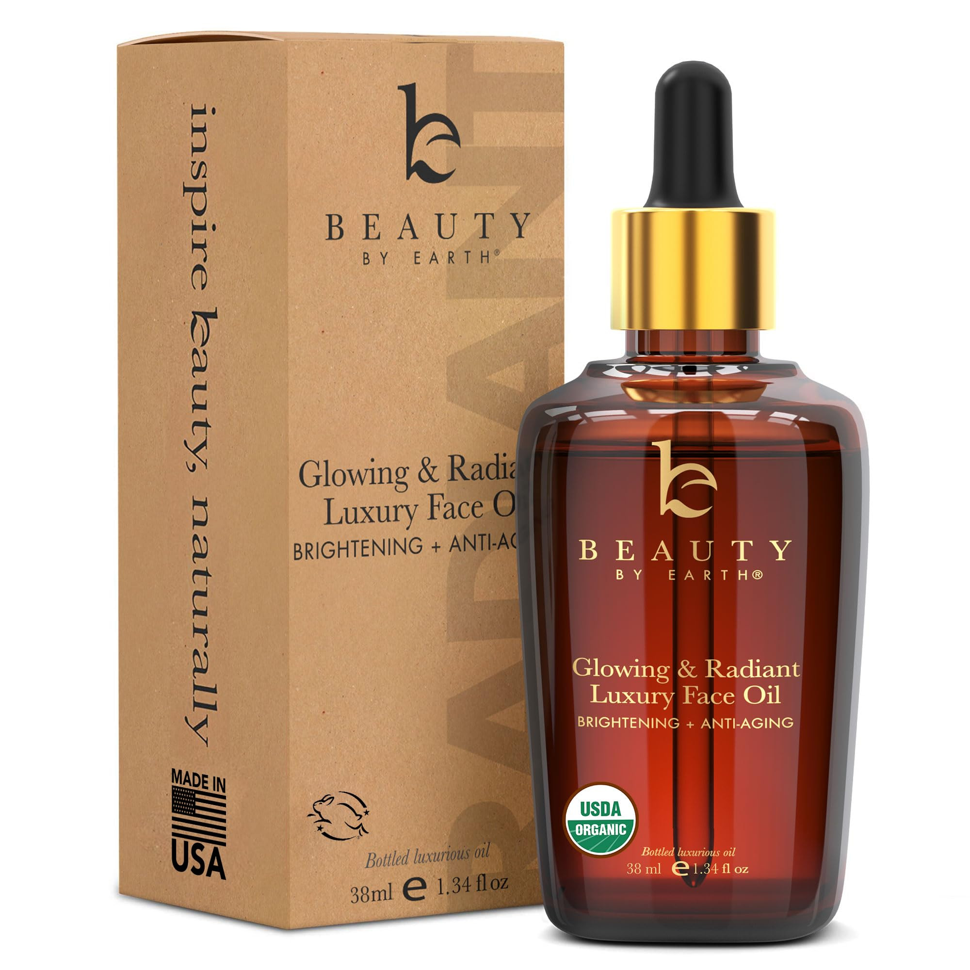 USDA Organic Face Oil \u2013 USA Made with Natural Ingredients, Brightens & Smooths Fine Lines & ... | Amazon (US)