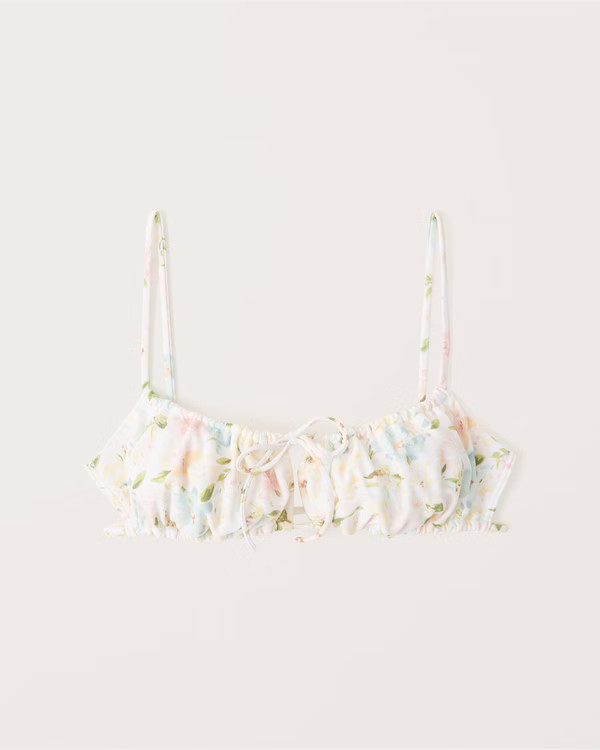 Women's Cinched Bralette Swim Top | Women's Swimwear | Abercrombie.com | Abercrombie & Fitch (US)